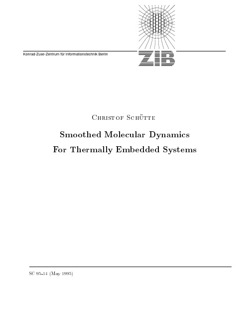 Smoothed Molecular Dynamics For Thermally Embedded Systems