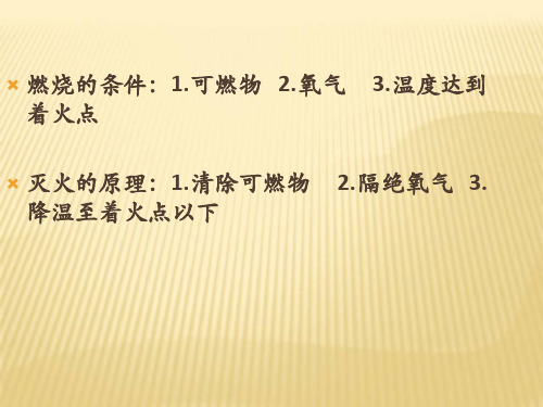 人教版初三化学九上第七单元课题1《燃烧和灭火第二课时》知识点归纳课件p