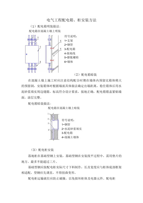 电气工程配电箱、柜安装方法