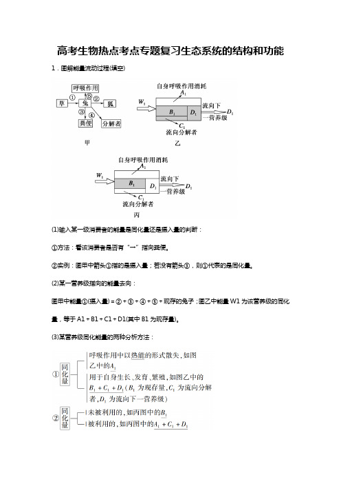 高考生物考点专题复习生态系统的结构和功能