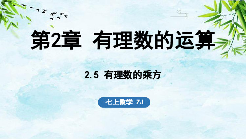 2.5 有理数的乘方七年级上册数学浙教版