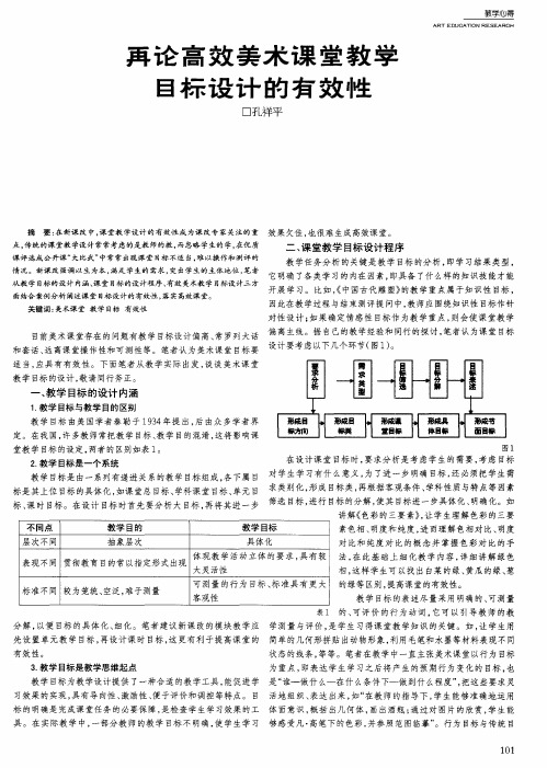 再论高效美术课堂教学目标设计的有效性