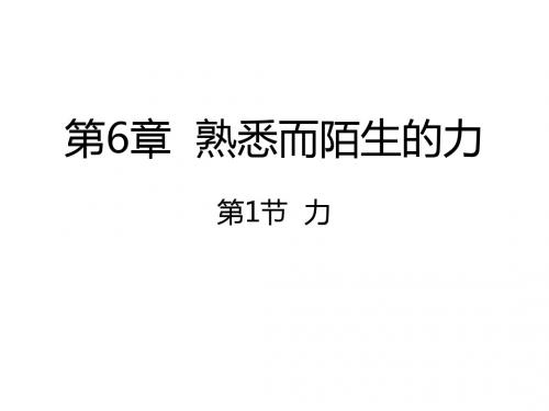 沪科版八年级物理6.1力课件 (共17张PPT)