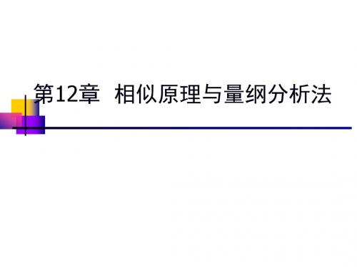 第12章相似原理与量纲分析法