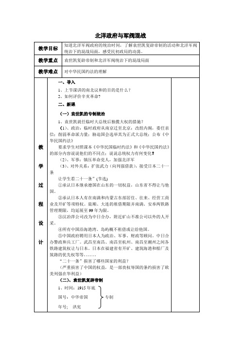 北洋政府与军阀混战