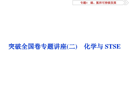 2020高考化学三轮冲刺突破全国卷专题讲座课件：专题2 化学与STSE 