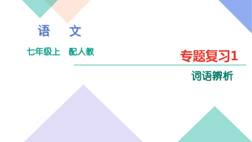 最新部编人教版七年级语文上册专题复习试题(全套)