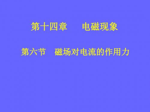 物理：14.6《磁场对电流的作用力》课件(北师大版九年级)