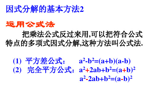 公式法因式分解2