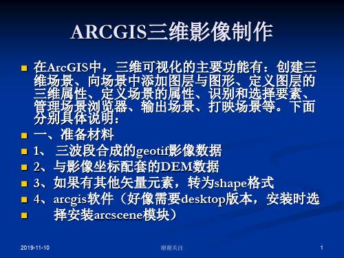 ARCGIS三维影像制作.pptx