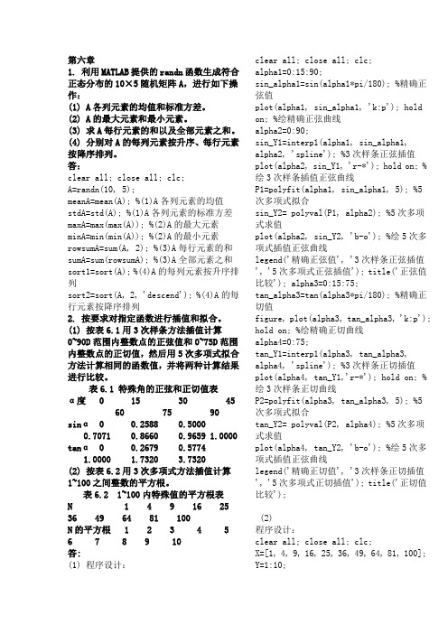 matlab答案第六章