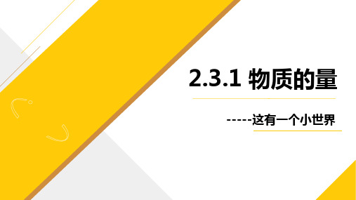 高一化学课件第一课时 物质的量