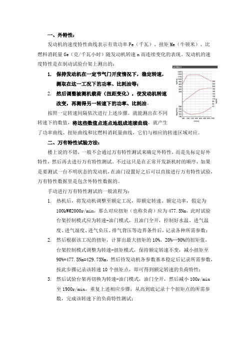 发动机万有特性试验方法