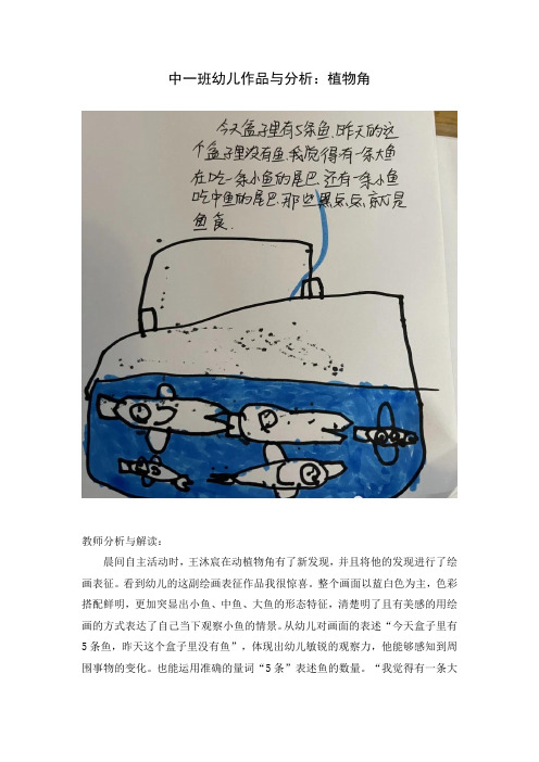 幼儿园中班幼儿作品分析