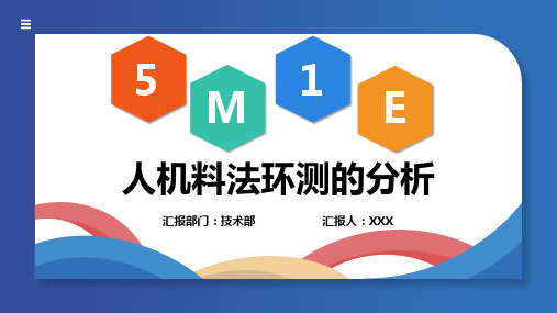 5M1E人机料法环测分析及运用培训PPT