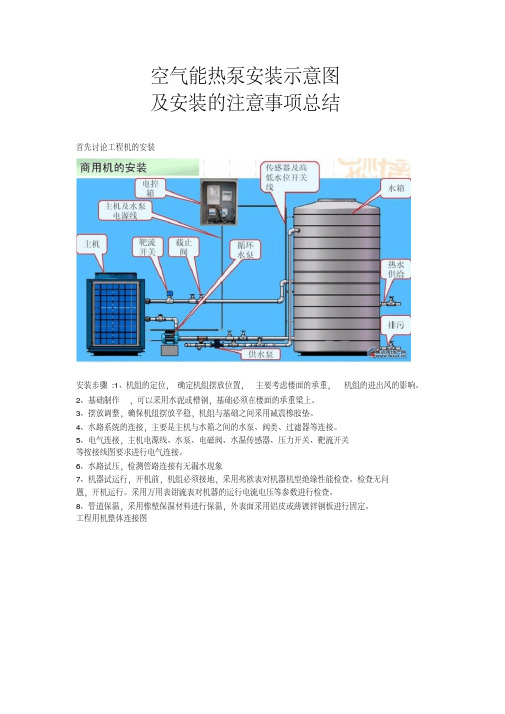 空气能热泵安装示意图