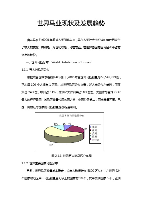 世界马业发展分析