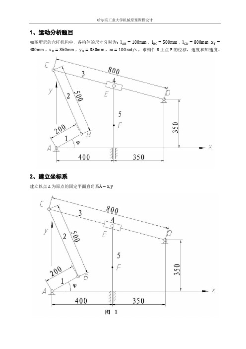 哈工大机械原理大作业1