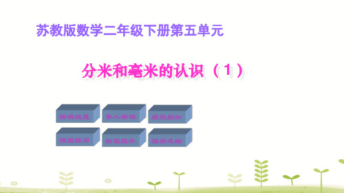 苏教版二年级下册数学课件-5.1分米和毫米的认识(共22张PPT)