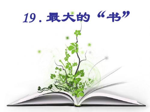 鲁教版小学语文二年级下册21 最大的书1PPT课件