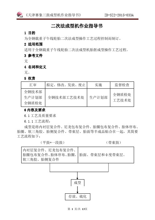 天津赛象三鼓成型机作业指导书