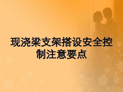 现浇梁支架搭设安全控制注意要点