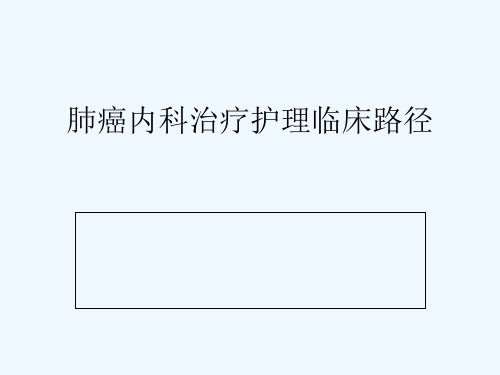 肺癌内科治疗护理临床路径