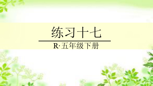 五年级下册数学课件-4.5 练习十七 人教新课标(2014秋)(共18张PPT)