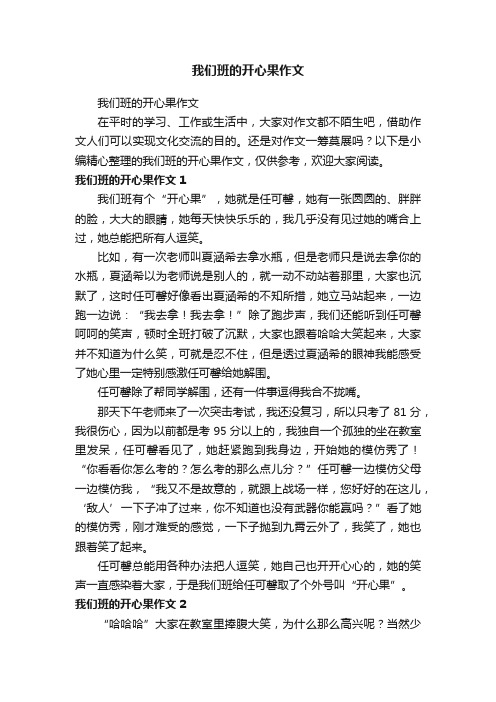 我们班的开心果作文