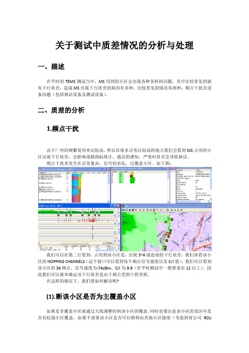 关于测试中质差情况的分析与处理