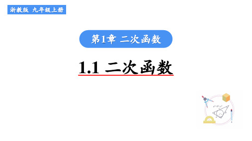 浙教版数学九年级上册第1章《1.1二次函数》课件