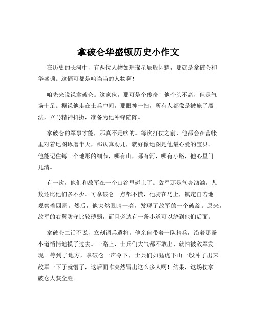 拿破仑华盛顿历史小作文