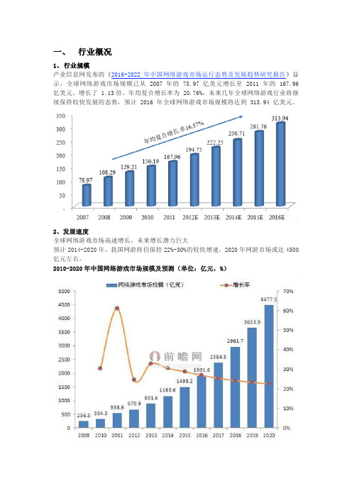 游戏行业概况