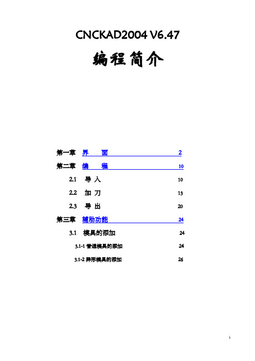 扬力CNCKAD2004 V6.doc编程简介