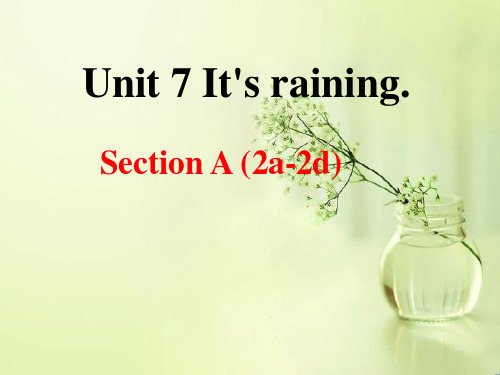 人教英语七年级下册Unit7Section A (2a-2d) (共19张PPT)