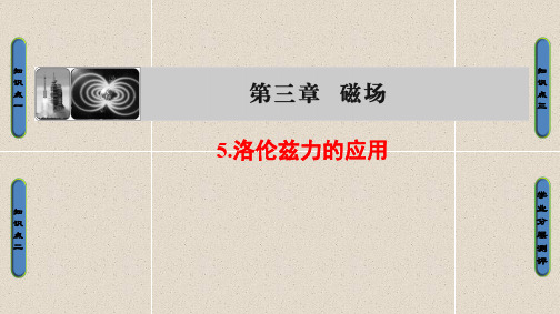 高中物理课件第3章5.洛伦兹力的应用