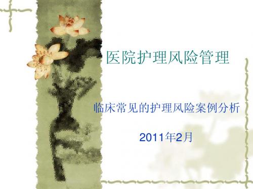 护理风险案例分析2011年2月