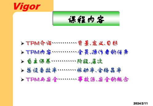 TPM全员生产维护管理课件