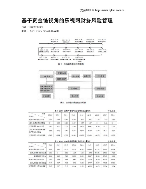 基于资金链视角的乐视网财务风险管理