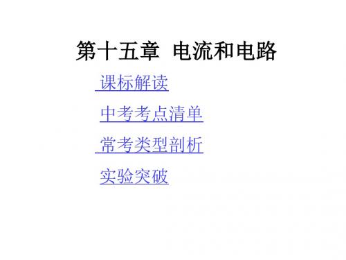 初中物理复习教材知识梳理第十五章电流和电路(含13年中考试题)