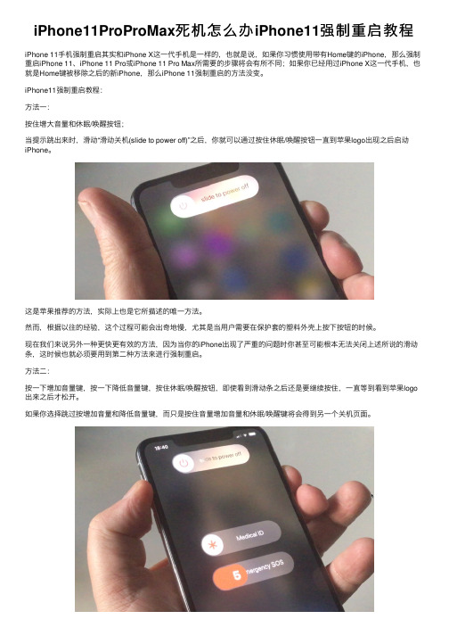 iPhone11ProProMax死机怎么办iPhone11强制重启教程