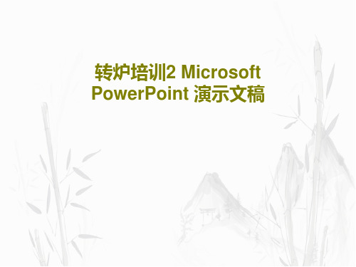 转炉培训2 Microsoft PowerPoint 演示文稿19页PPT