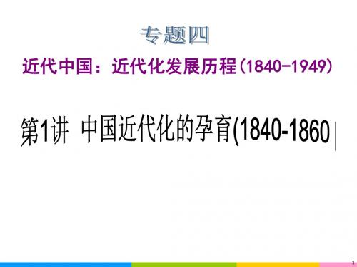 2013年高考历史二轮复习课件近代中国：近代化发展历程(1840-1949)