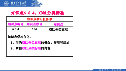 (134)6.6.4：XBRL分类标准