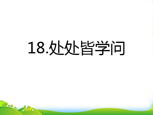 三年级语文下册 处处皆学问课件1 鄂教