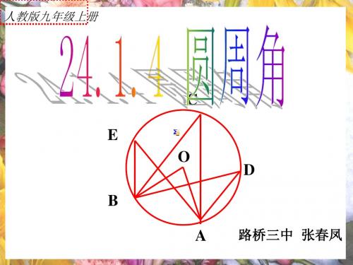 数学：24.1.4《圆周角》课件(人教新课标九年级上)