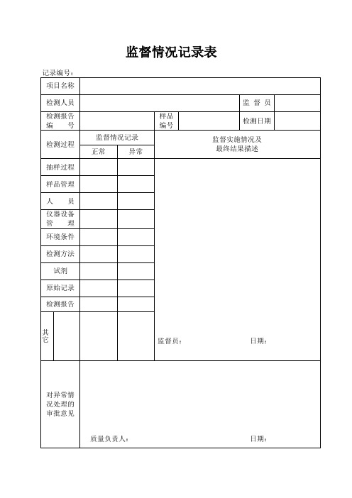 监督记录原始记录