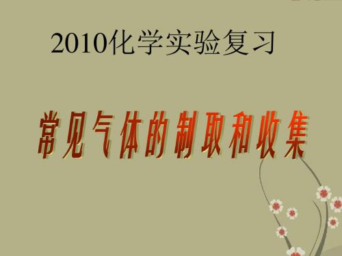 九年级化学实验复习 常见气体的制取课件