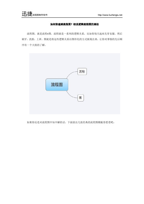 如何快速画流程图？细说逻辑流程图的画法