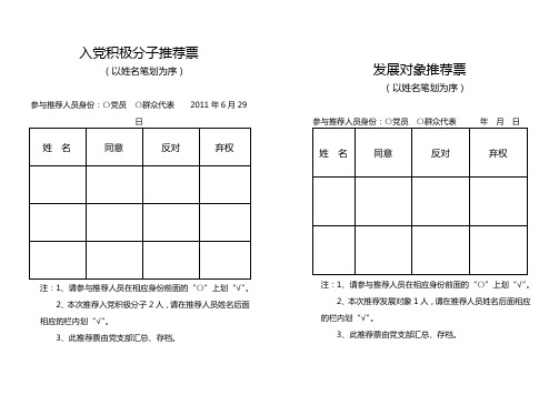 四票决、三公示(样式)